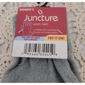 NWT Juncture Womens Cuffed Gray Gloves. One Size Fits Most.